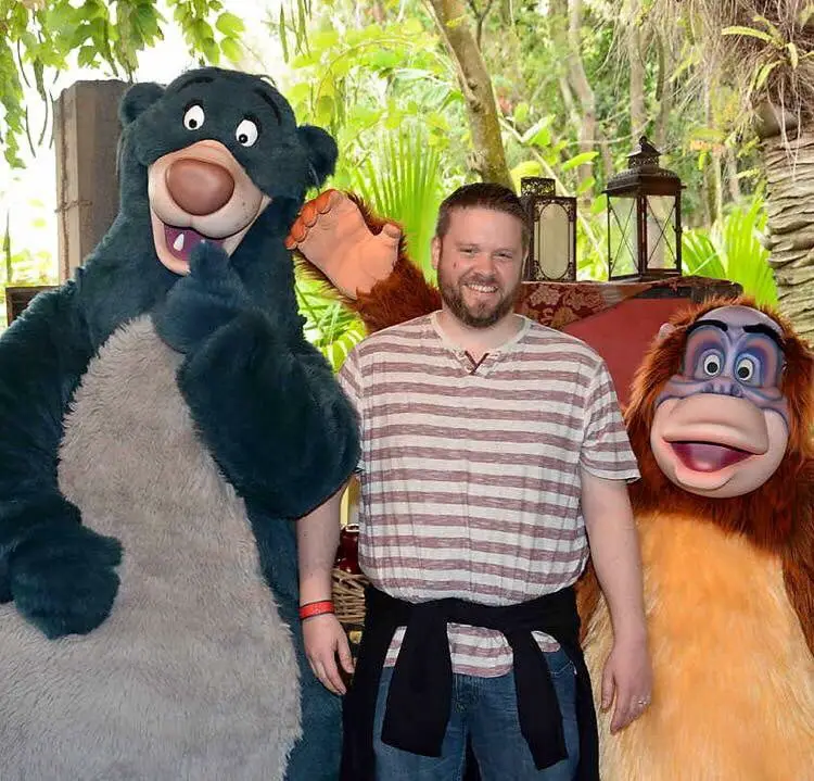 Meeting Baloo and King Louie at Animal Kingdom