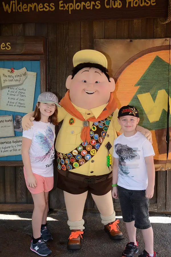 Meeting the Characters from Up at Animal Kingdom