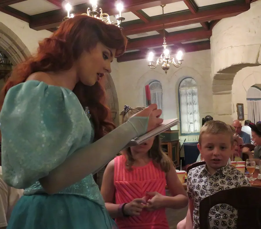 Ariel signing our Disney World Autograph Book