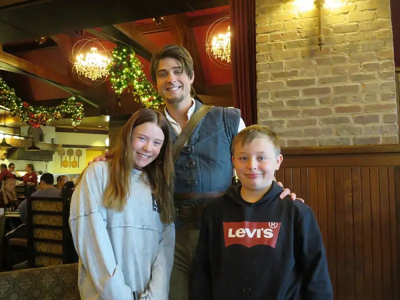 Meeting Flynn Rider at the Bon Voyage Adventure Breakfast