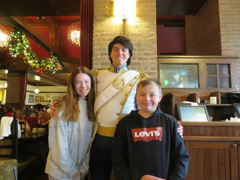 Meeting Prince Eric at Bon Voyage Adventure Breakfast