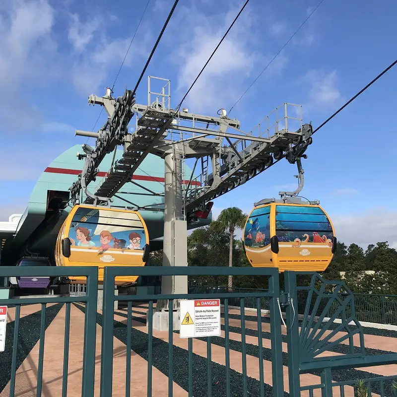 The Skyliner links various resorts to Epcot and hollywood Studios.