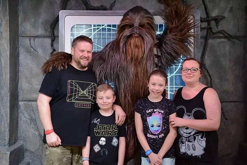 Disney World Character Locations - meeting Chewbacca at Hollywood Studios
