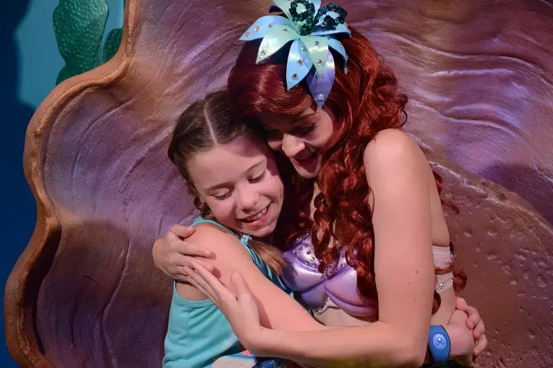 Meeting Ariel in her Grotto at Magic Kingdom