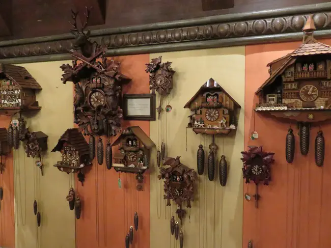 Cuckoo Clocks can be found at the Germany Pavilion in Epcot
