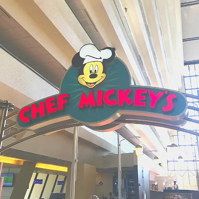 Chef Mickey's is walking distance from Magic Kingdom and good for breakfast