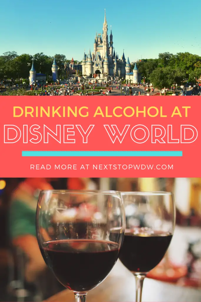 Drinking Alcohol at Disney World Pin Image.