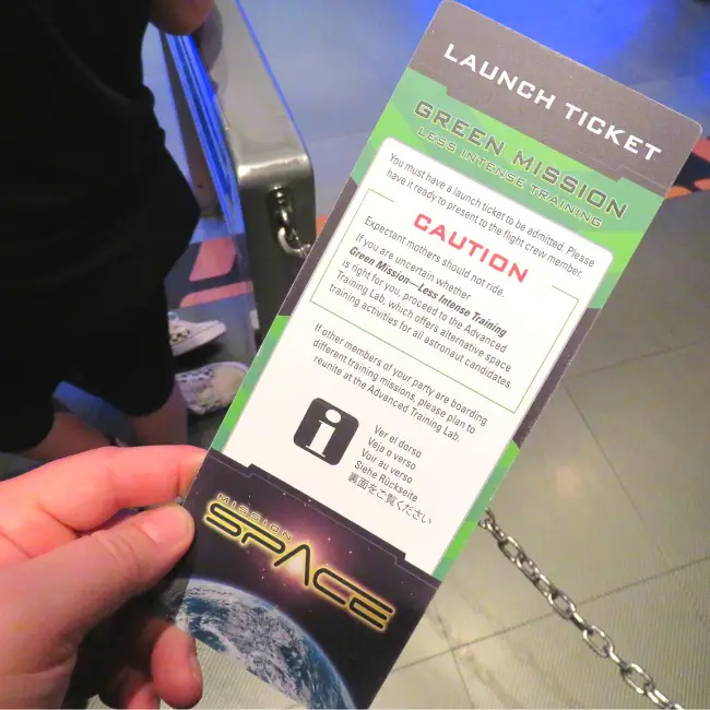 Mission: SPACE Green Mission Card
