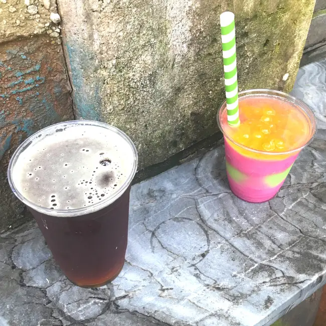 An alcoholic Rum Blossom and Beer at Pandora (Animal Kingdom)