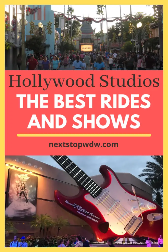 Best Hollywood Studios Rides and Shows Pin Image