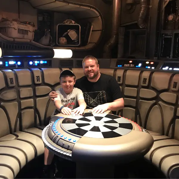 A great photo opportunity inside the Millennium Falcon