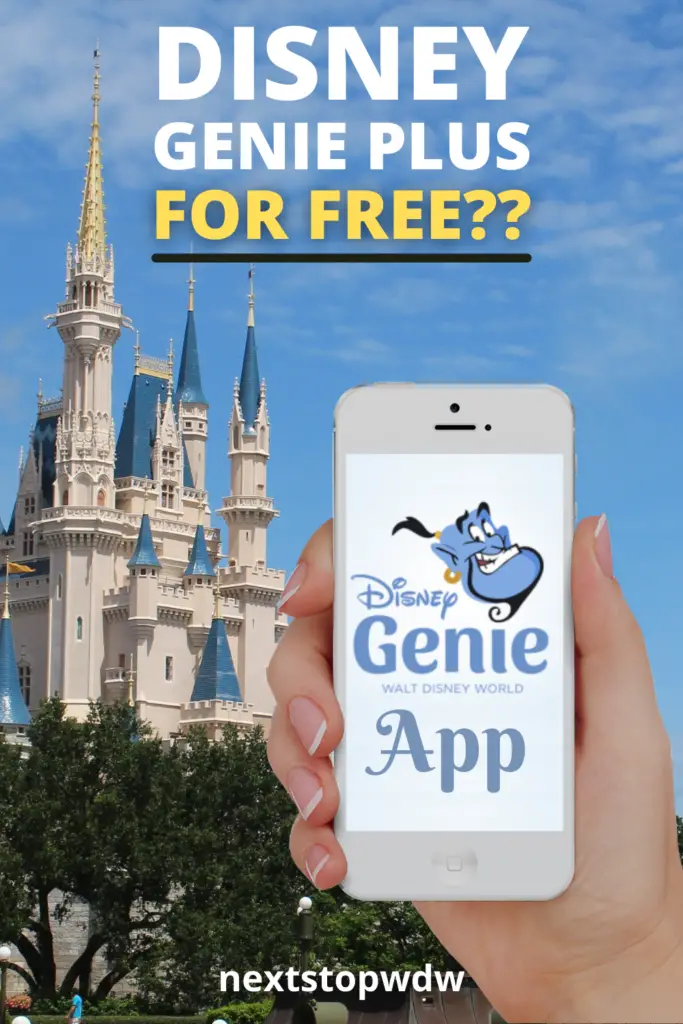 Free Disney Genie Plus in 2022 Pin Image