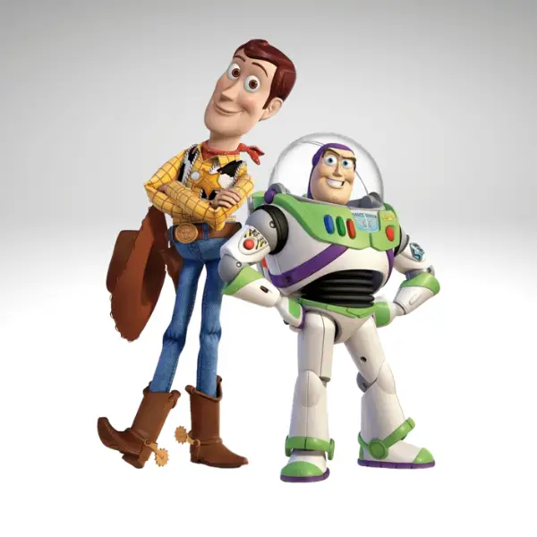 Disney characters and best friends - Buzz Lightyear and Woody