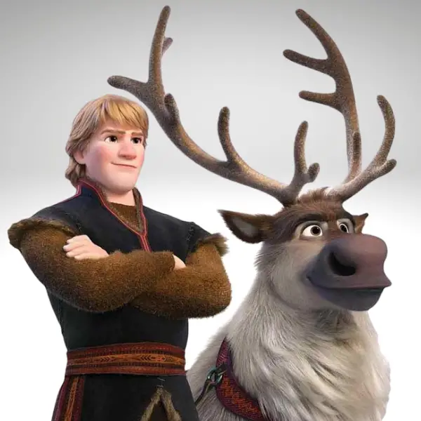 Disney characters and best friends - Kristoff and Sven