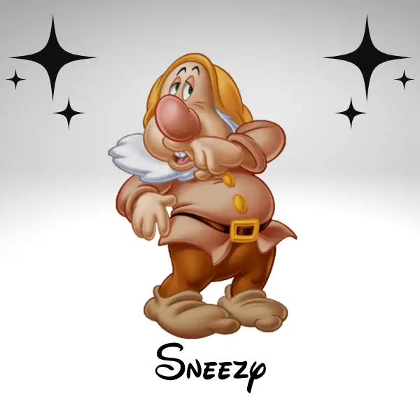 Snow White Dwarfs Names: Sneezy