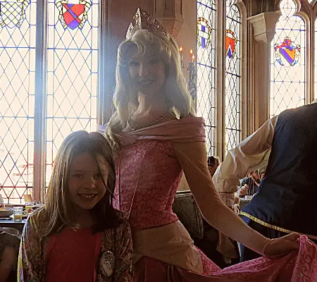 Aurora at Disney World - Cinderella's Royal Table