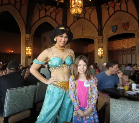 Meeting Princess Jasmine from Aladdin
