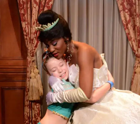 Meeting Princess Tiana at Disney World