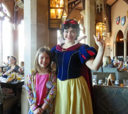 Snow White at Cinderella's Royal Table in Magic Kingdom