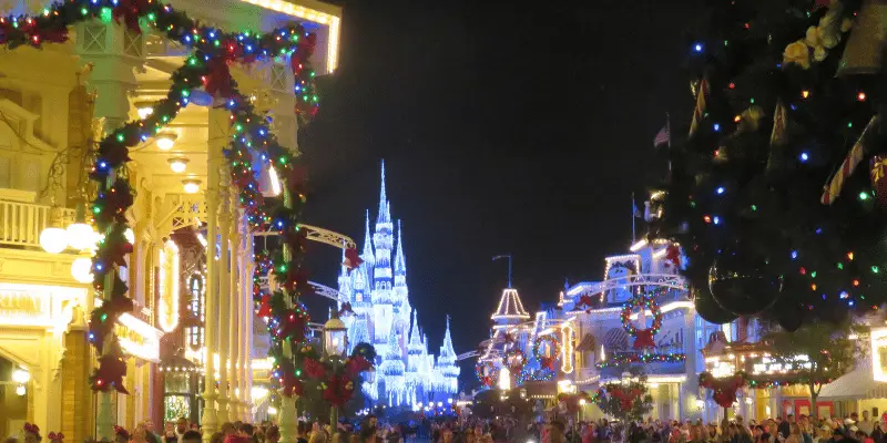 Disney World at Christmas has high crowd levels before and during the holidays.