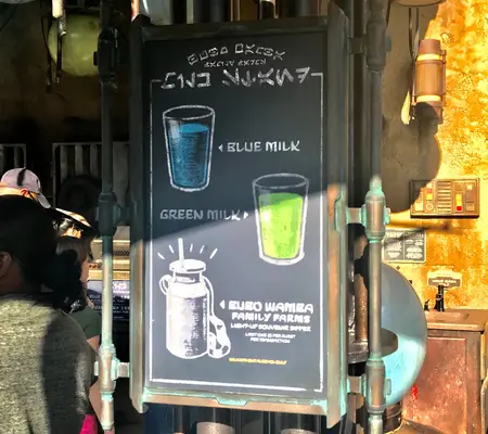 The Milk Stand Menu at Star Wars Galaxy's Edge