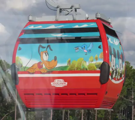 Disney Skyliner Mickey Minnie and Pluto gondola