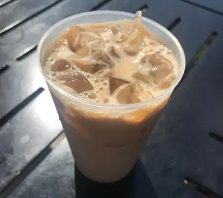 A coffee drink with Alcohol at the China Pavilion