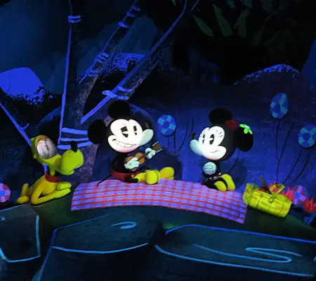 Mickey and Minnie's runaway railway features state of the art animatronics