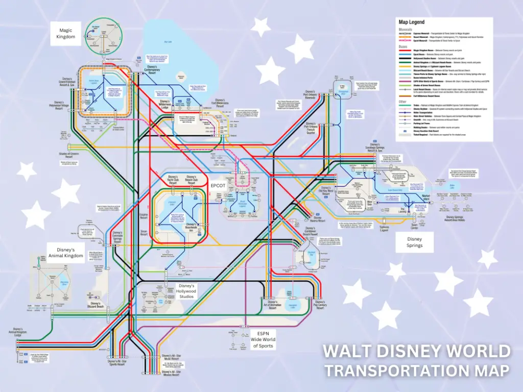 Walt Disney World Transportation Map