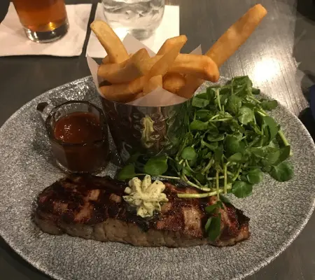 The best Steaks in Disney World can be found at the Ale and Compass