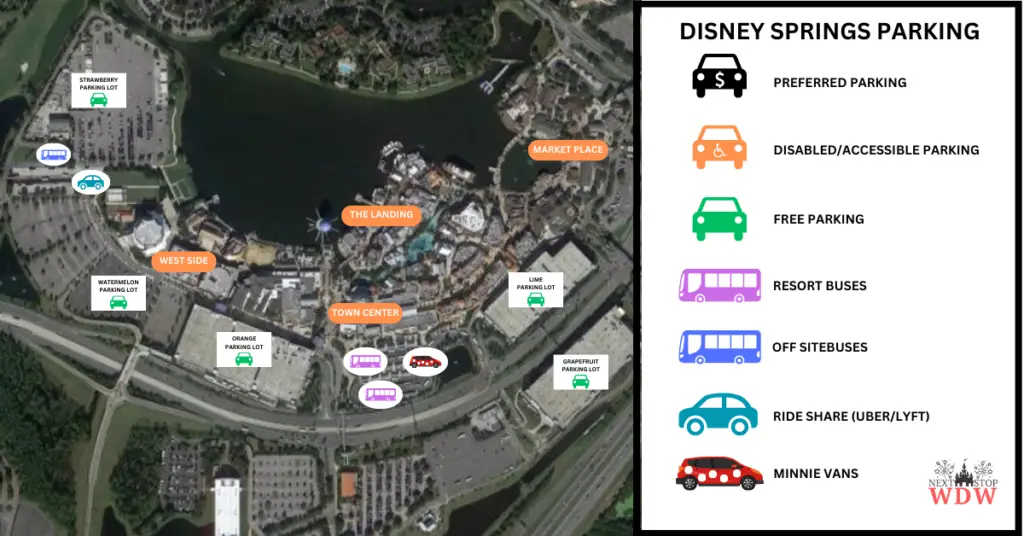 Disney Springs Parking Map